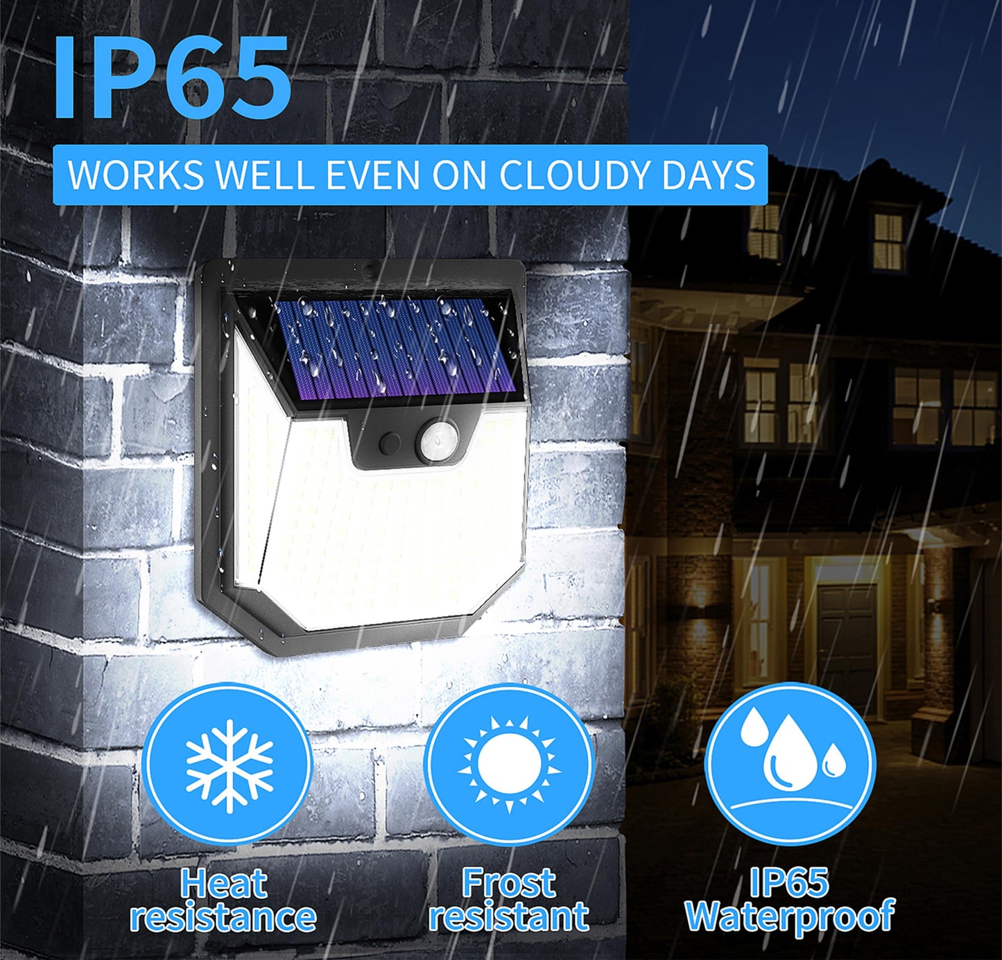 Solar Security Lights Outdoor Graden - 4PACK Solar Wall Lights 270° Wide Angle Motion Sensor Lights IP65 Waterproof Outside Powered Flood Lighting for Fence Garden