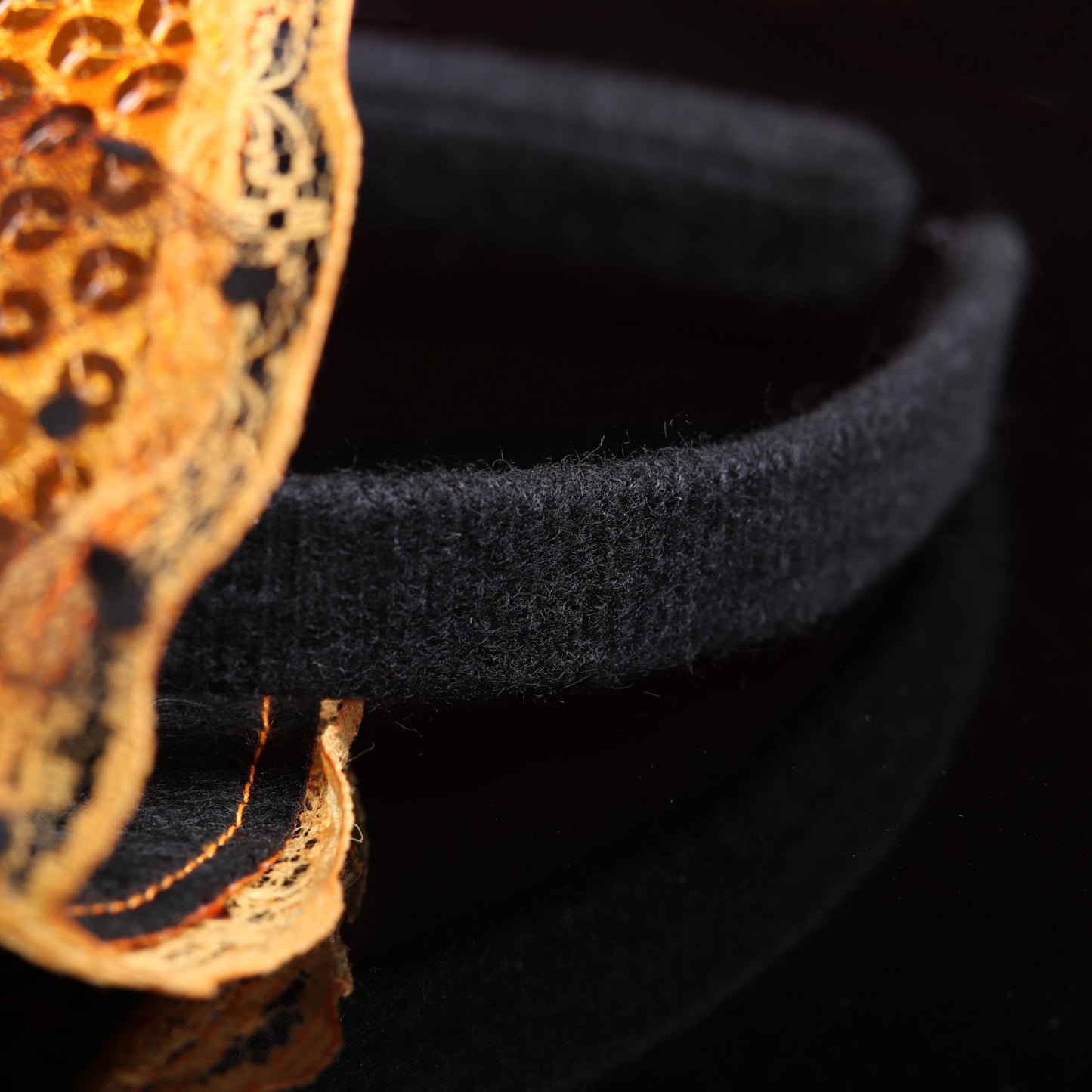 Needzo Ghost and Pumpkin Orange Sequins Witch Hat Halloween Headband