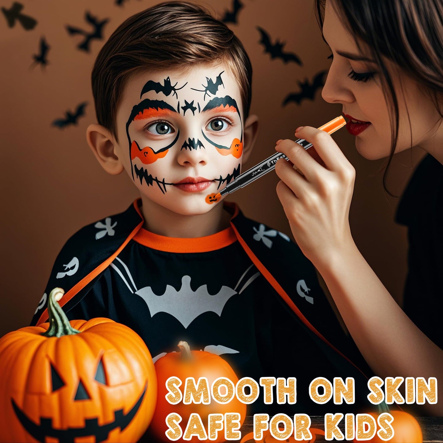 ThEast Halloween Face Painting Kit for Kids, 15 Colors Washable Face Paint Markers, Tattoo Markers Body Paint Pens, Halloween Facepaint Makeup, Teen Girl Gifts Trendy Stuff