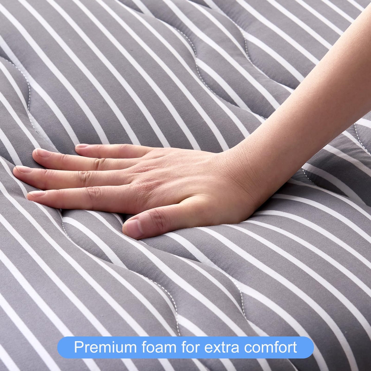 jzbearapt Premium Foam Japanese Floor Mattress Futon Mattress,100% High Density Comfortable Foam, Thicken Tatami Mat Sleeping Pad, Ideal for Comfort and Support, Queen (80" X 60")