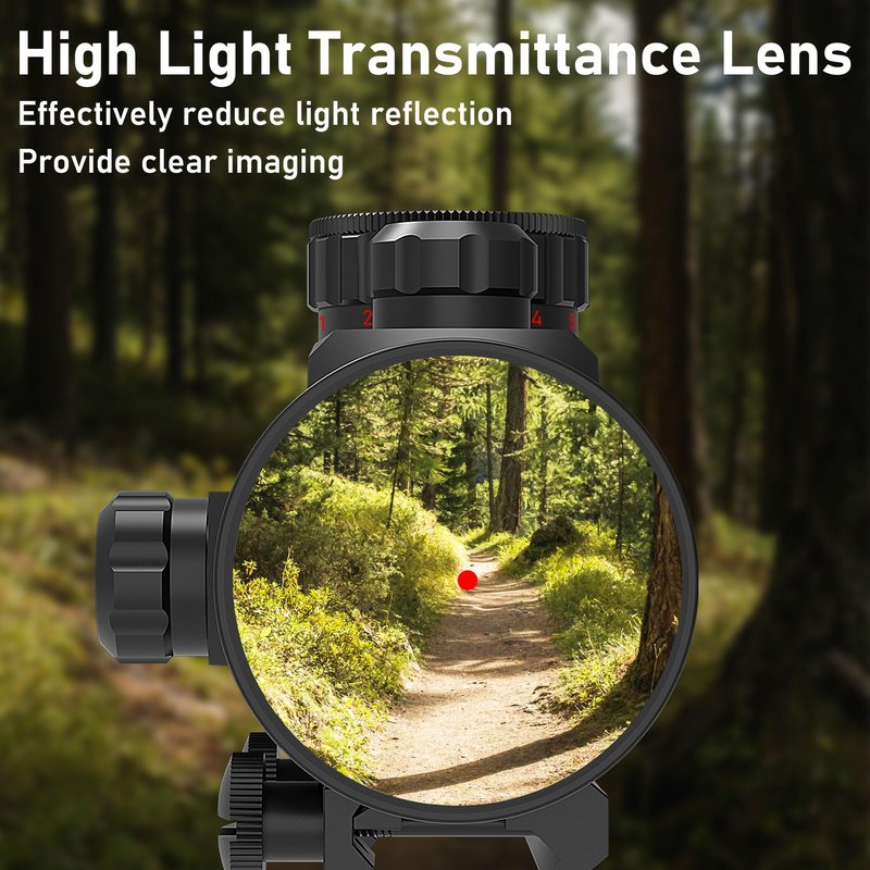 UUQ 1x40mm Reflex Sight, 4MOA Red&Green Dot Sight, Waterproof and Shockproof Gun Sight with 5-Level Brightness, Fits 20mm Rails