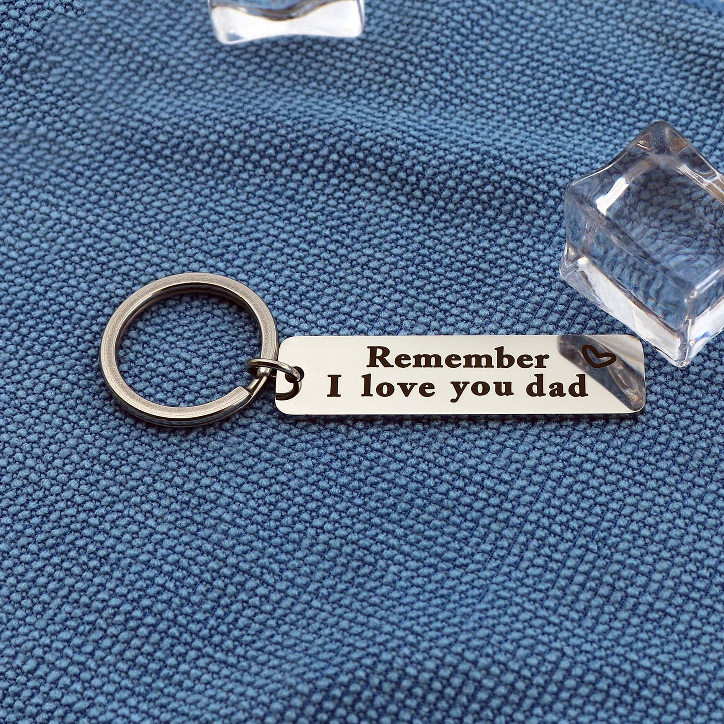 XGAKWD Father's Day Gifts from Daughter Son - Remember I Love You Dad Jewelry Keychain, Birthday Christmas Key Chain Gift for Papa
