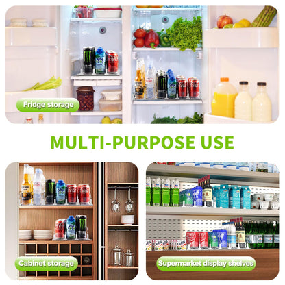 Drink Organizer for Fridge, Soda Can Dispenser for Refrigerator, Automatic Drink Dispenser for Fridge Holds up to 25 Cans, 5 Row