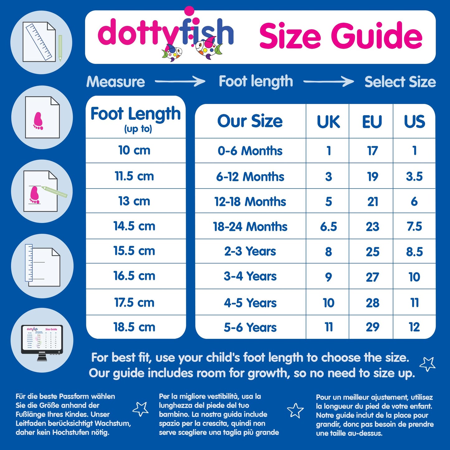 Dotty Fish Baby & Kids Suede Barefoot Slippers – Boys & Girls, 5 Styles, Non-Slip Soft Soles, Warm Fleece-Lined House Shoes, Elasticated Ankles, Podiatry Approved – Pale Pink 12-18 Months