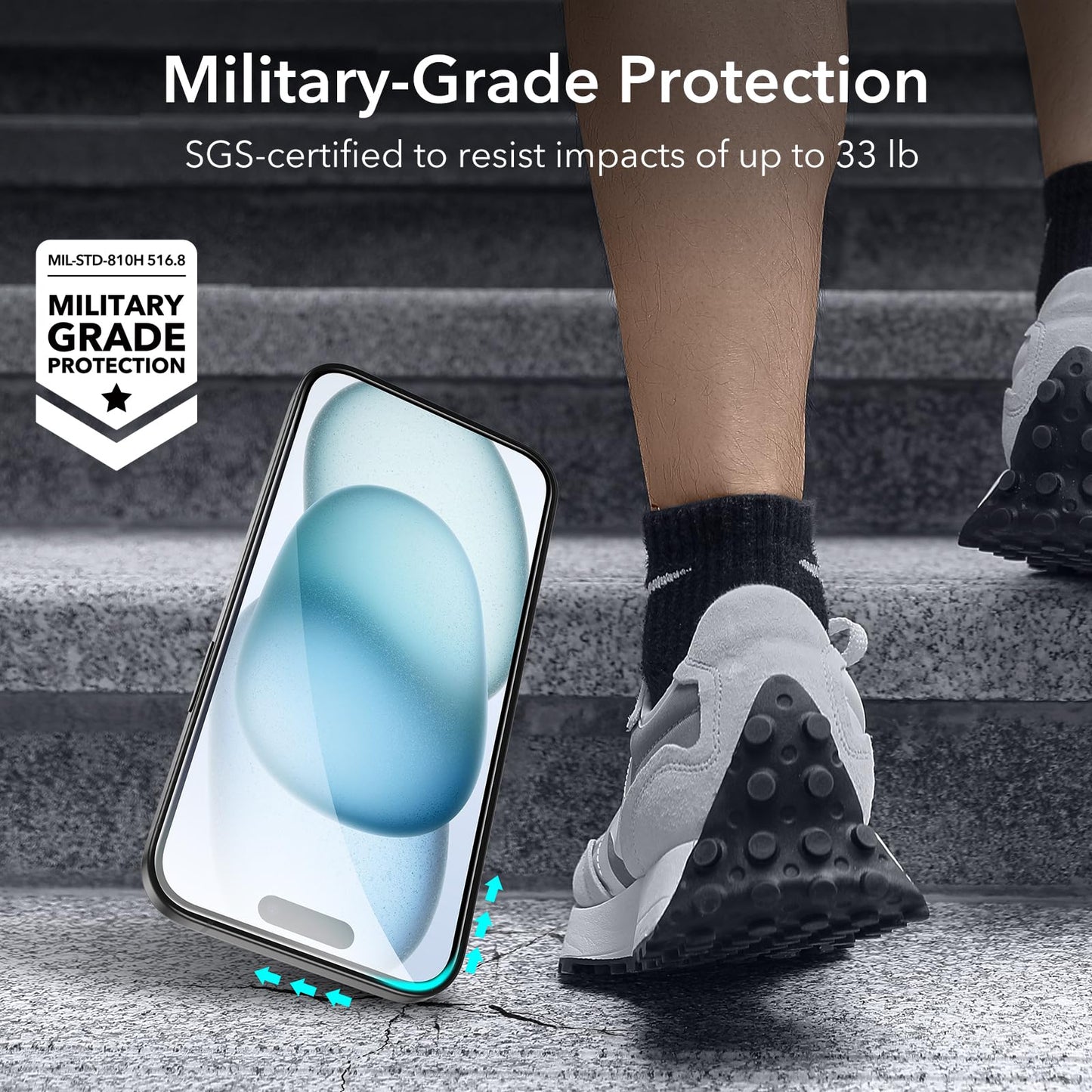 ESR 3 Pack for iPhone 15 Pro Max Screen Protector, [9H Hardness] [Military Grade Shatterproof] Full Coverage Tempered Glass Film with Easy Installation Tool, HD Clear, Scratch Resistant