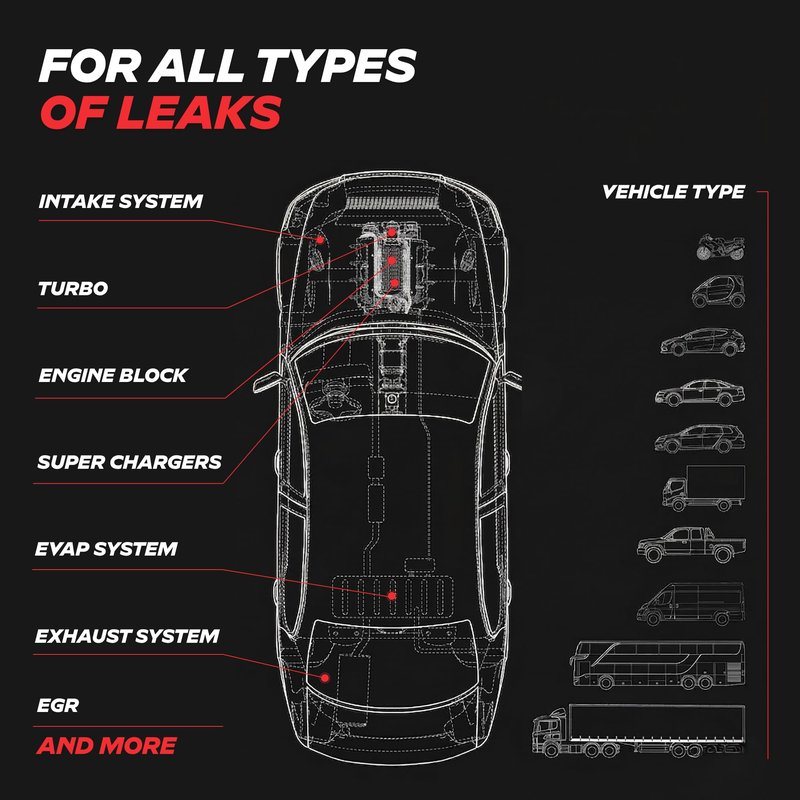 AutoLine Pro Automotive Best Ranked Clean & High-Density Smoke Fluid Solution for Smoke Machines (EVAP, Vacuum, and More) [Not for Ventus]