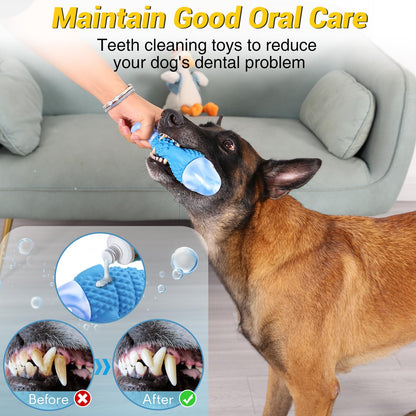 WinTour Tough Dog Toys for Aggressive Chewers, Indestructible Dog Chewers for Medium & Large Breeds,Squeaky Durable Chew Toys to Keep Them Busy, Reduce Boredom, Teeth Cleaning, Bacon Flavor