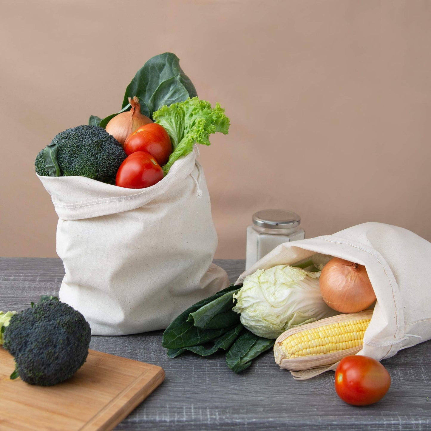 DR 100 Percent Cotton 10x15 Muslin Drawstring Bags for Clothes Storage Pantry (10 x 15 inch - 12 pack, Beige)