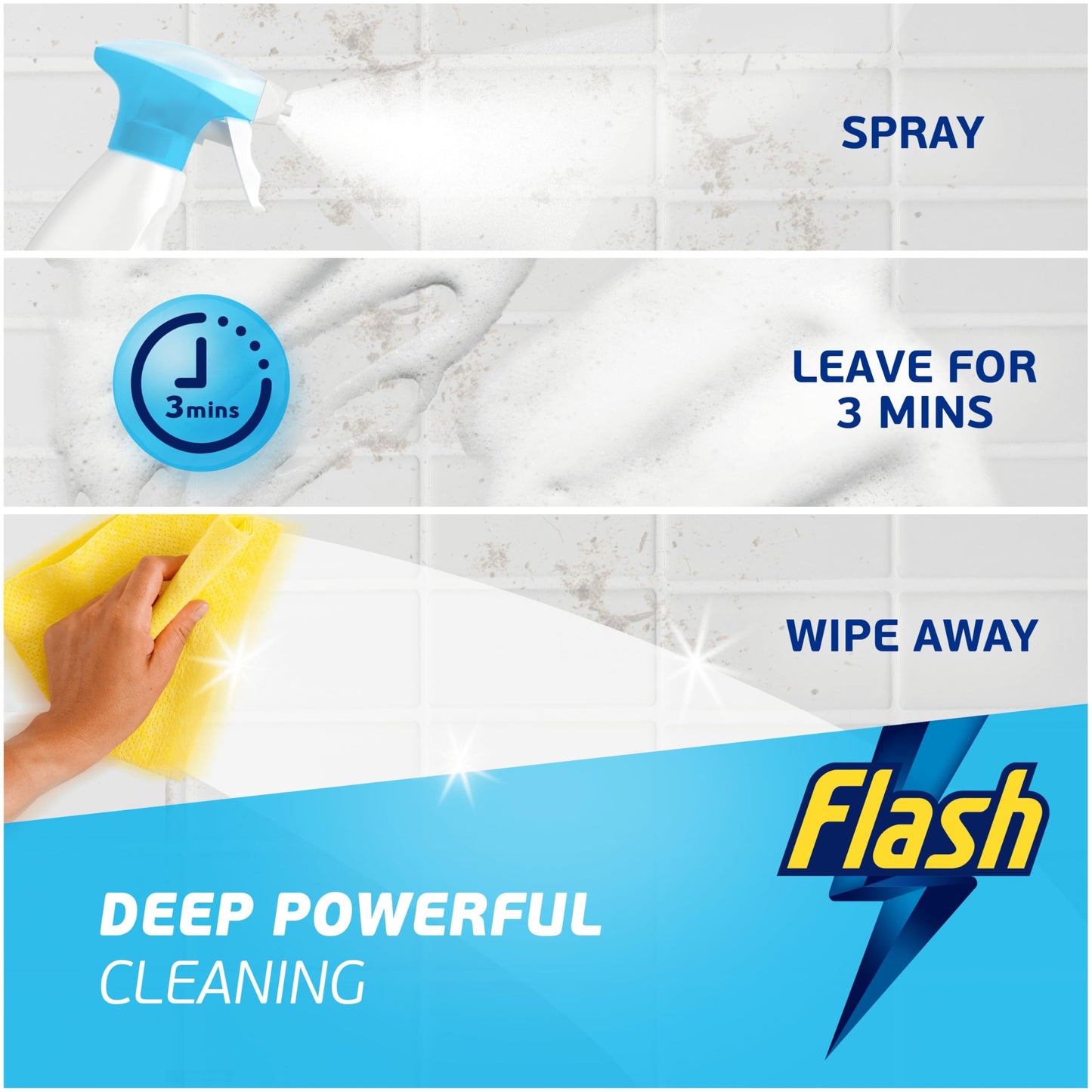Flash Kitchen Cleaner Spray, 8 Litres (800 ml x 10), Kitchen Cleaning, Citrus Fresh