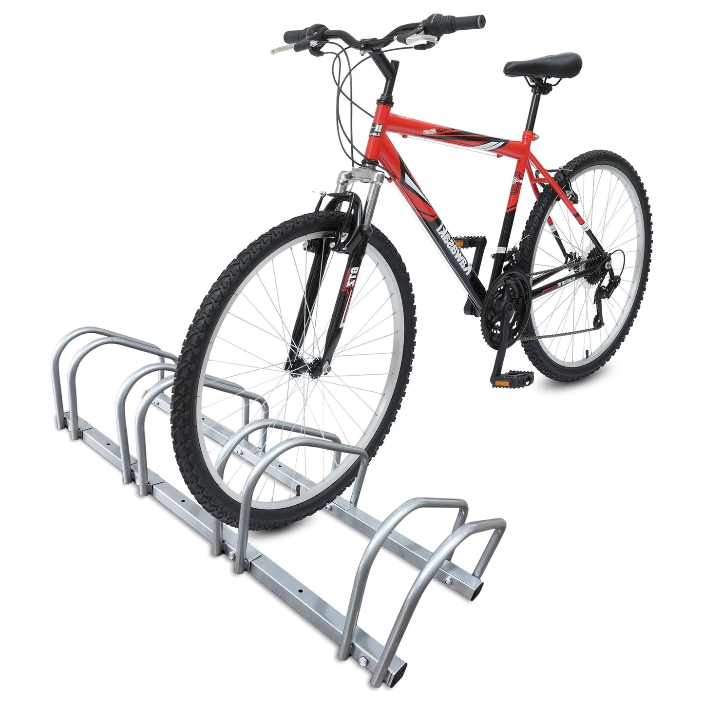 VOUNOT® 4 Bike Stand Floor or Wall mounted bike rack for garage Bicycle Parking rack Cycle Storage Locking Stand