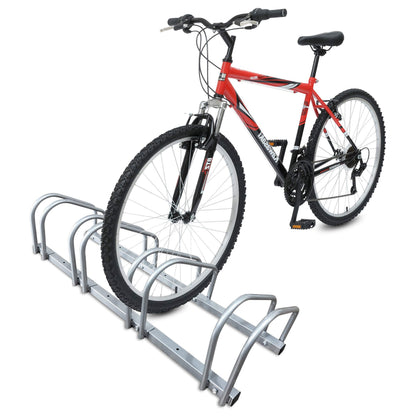 VOUNOT® 4 Bike Stand Floor or Wall mounted bike rack for garage Bicycle Parking rack Cycle Storage Locking Stand