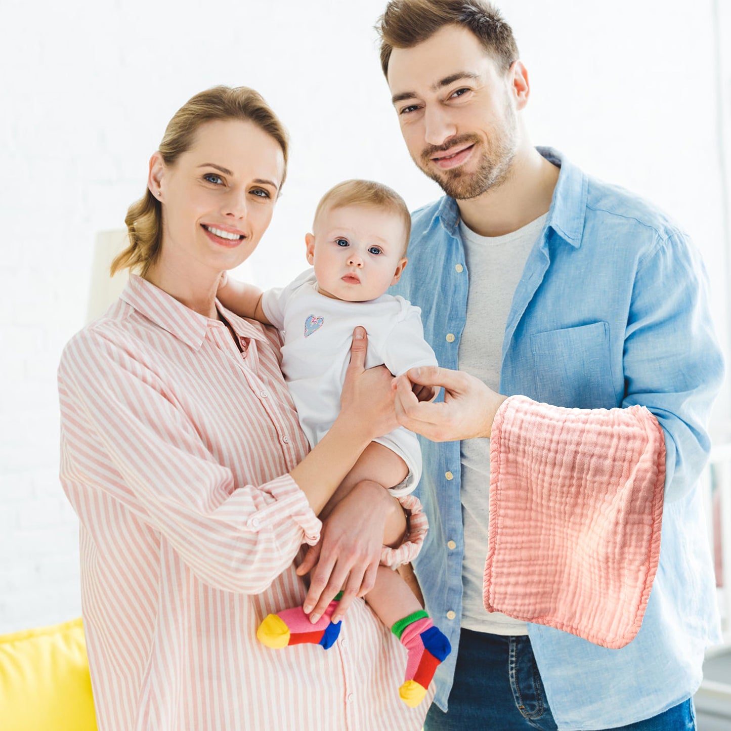 BAMBOO QUEEN 12 Pack Muslin Burp Cloths - Large 20" x 10", Ultra Absorbent 100% Cotton for Baby Drool and Messes - Soft, Gentle Baby Burp Rag for Boys & Girls -Pink, Purple, Sakura Series