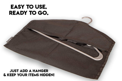 Hanger Diversion Safe by Stash-it, Hidden Pocket Safe, Fits Under Hanging Clothes with Pocket to Hide Valuables for Home or Travel