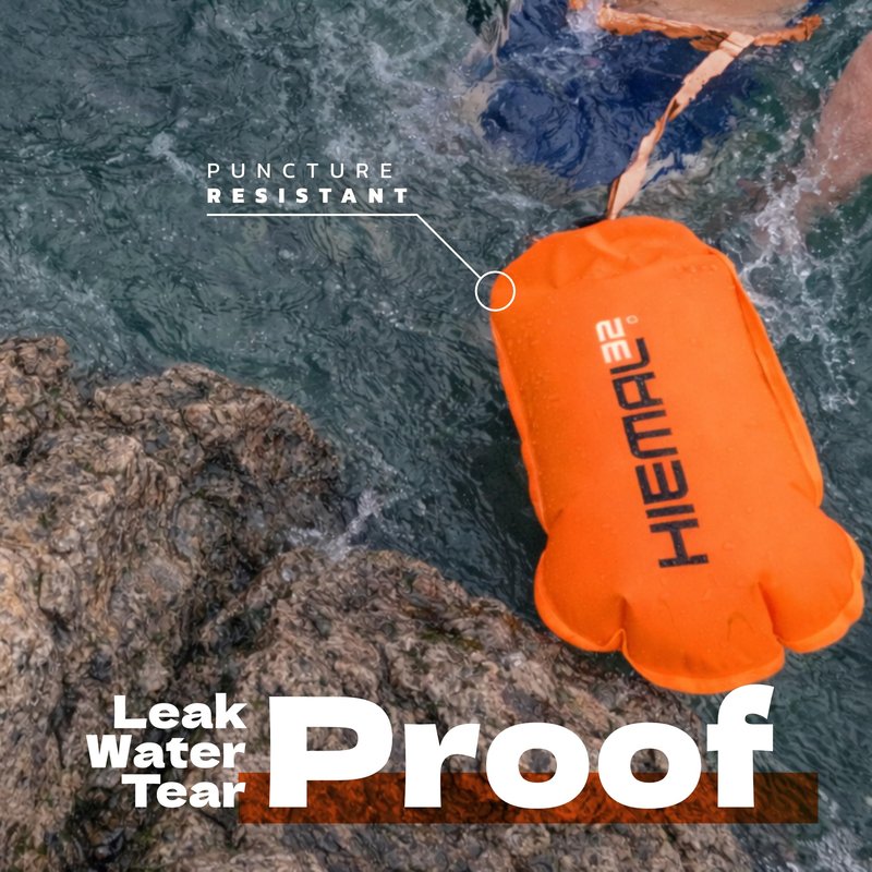 Swim Buoy for Open Water with Dry Bag 15L - Fully Waterproof Swim Bubble - Be Safe with Higher Visibility, Toughened Nylon and Rest Handle Swimming Buoy - Open Water Buoy for all Season Swimmers