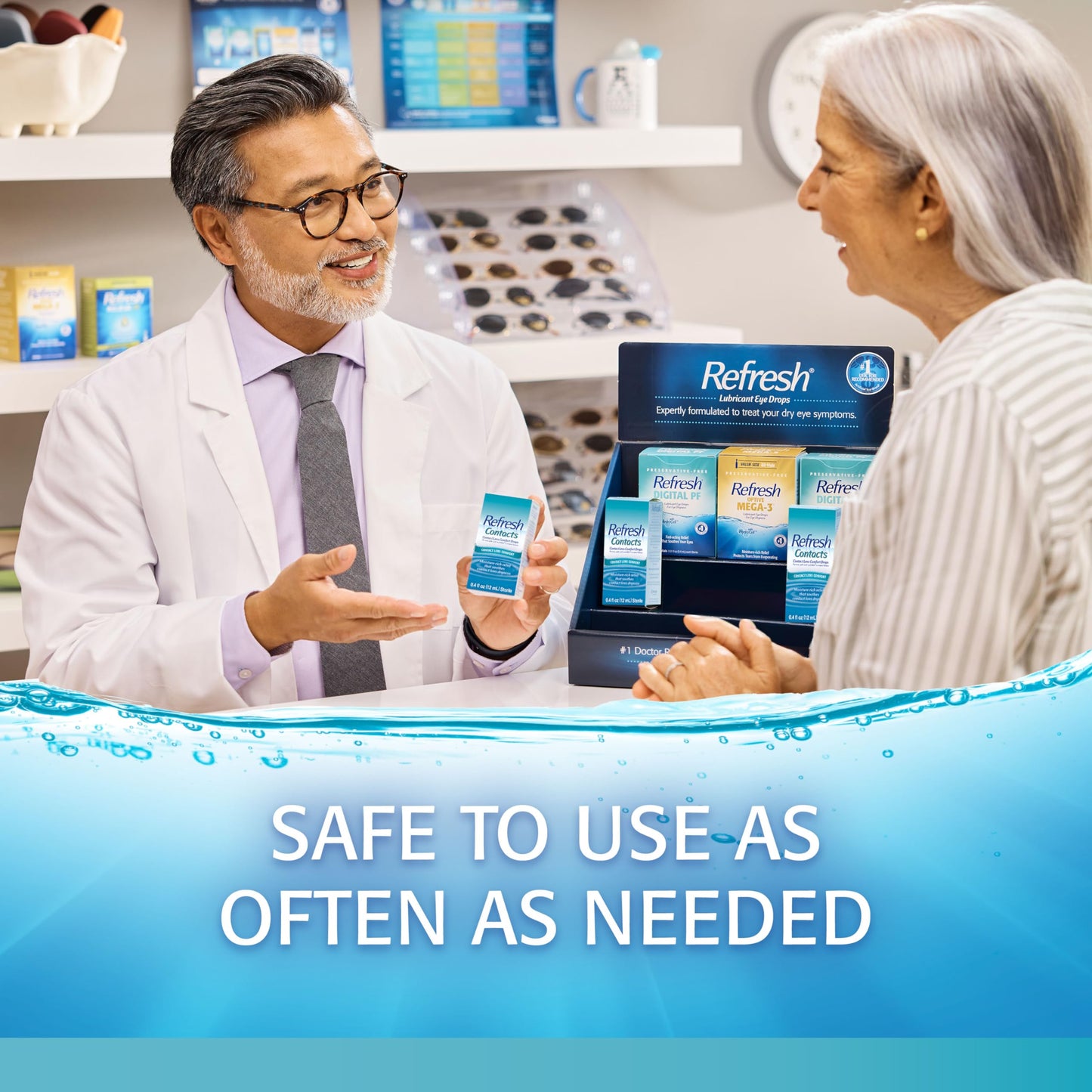 Refresh Contacts, Eye Drops For Dry Eyes, Contact Lens Comfort, 0.4 Fl Oz Sterile