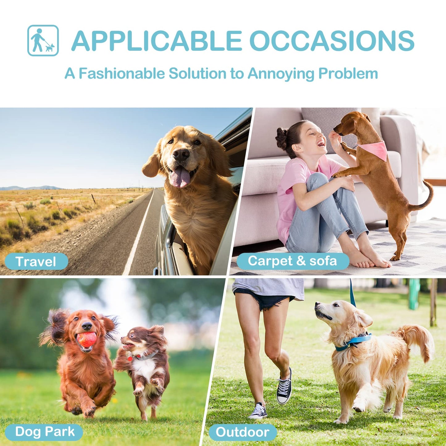 Avont 3 Pack Washable Dog Diapers Female, Reusable Dog Period Diapers Cover, Female Dog Diapers for Heat Cycle, Incontinence, Girl Dog Diapers Dress -M Black/Brown/Grey