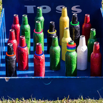 Aodaer 60 Pack Ring Toss Rings Plastic Carnival Rings 2.1 Inch for Carnival Party Favors Bottles Sport Ring Toss Game Fun Target Toys, Mixed Color