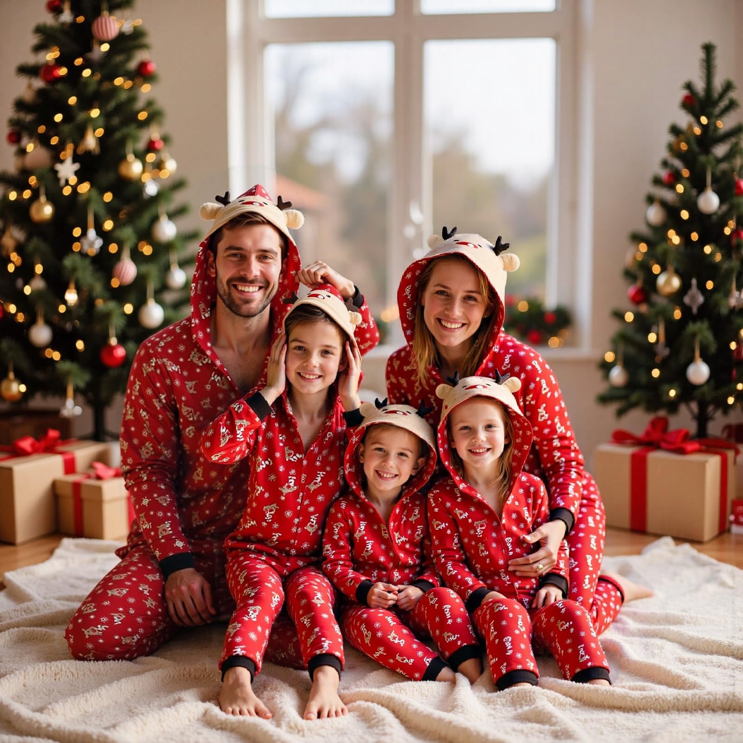 Neufigr Family Christmas Pajamas Matching Sets, Xmas PJs Mathching Set, Holiday Family Sleepwear Sets Long Sleeves and Pants Outfits(E916783)