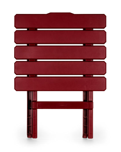 Camco 51694 Red Large Adirondack Portable Outdoor Folding Side Table, Perfect for The Beach, Camping, Picnics, Cookouts and More, Weatherproof and Rust Resistant
