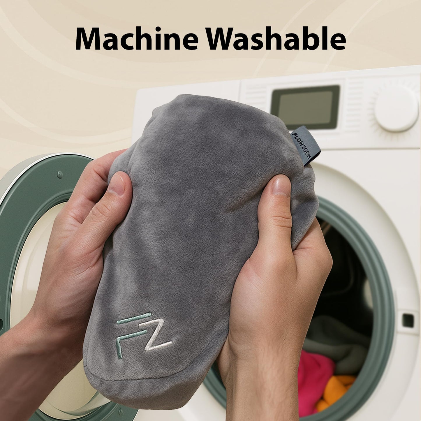 FLOWZOOM Air Inflatable Neck Pillow for Traveling on Plane - H-Shape Hooded Travel Pillow with 5 Snooze Modes, Fast Inflation, Pressure Control, Cozy Clip-On Hood & Plushy Cover - Size L, Silver Gray