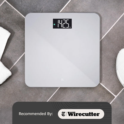 Greater Goods Digital AccuCheck Bathroom Scale for Body Weight, Capacity up to 400 lbs, Batteries Included, Pearl Gray