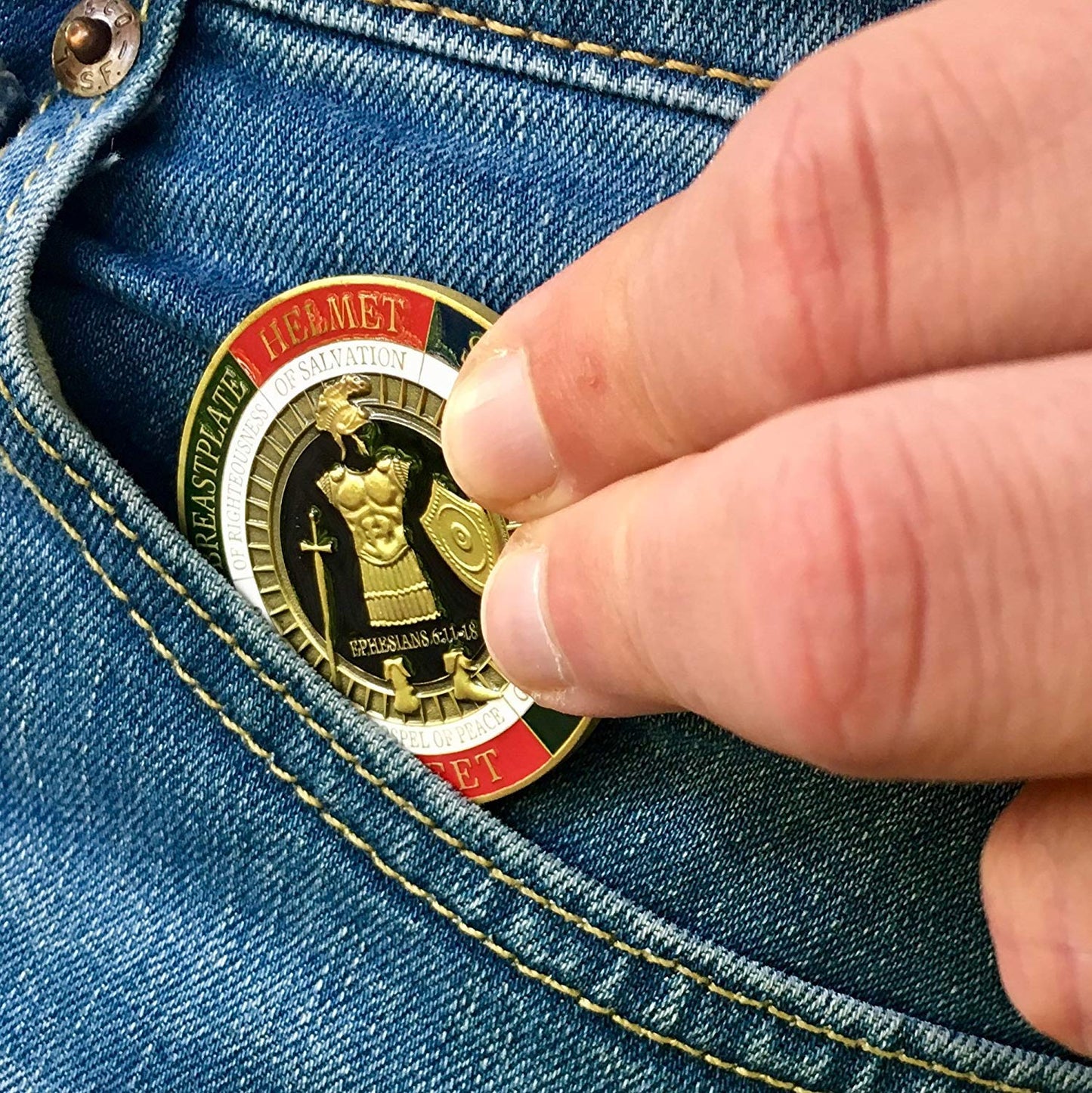 Armor of God Challenge Coin,Prayer Coin Collector's Medallion