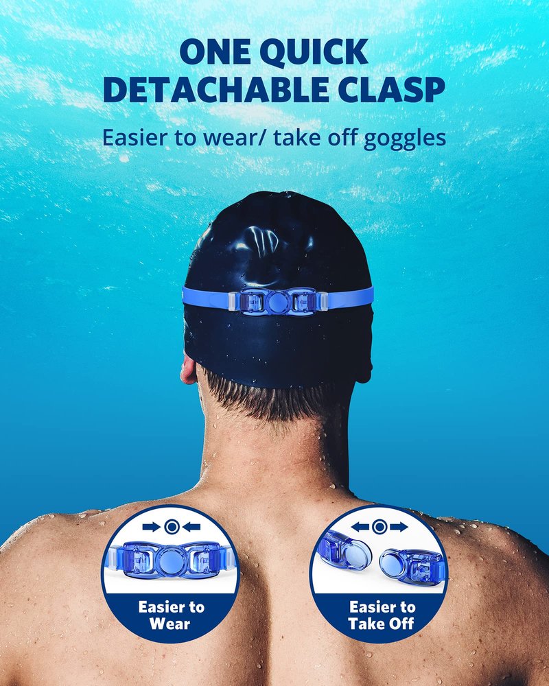 Aegend Swim Goggles, Swimming Goggles No Leaking Anti Fog UV Protection Triathlon Swim Goggles with Free Protection Case for Adult Men Women Youth Kids Child, 9 choices