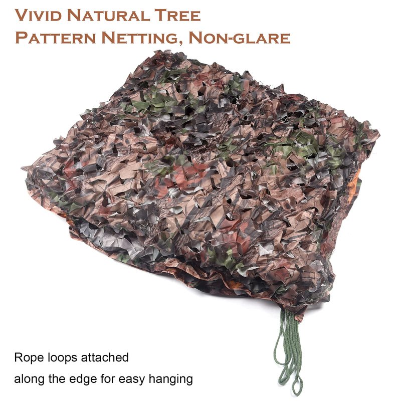 FullLit Camo Netting, Camouflage Net Blinds (Camo Bionic Leaves, 6.5ftx10ft)