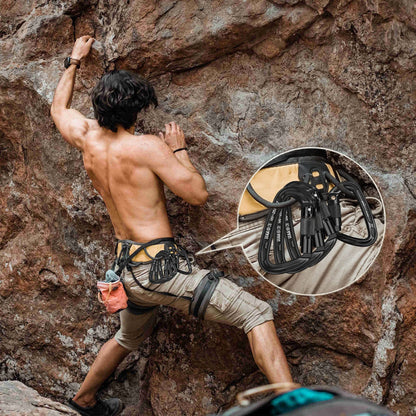 BEIFENG 25KN Auto Locking Carabiner - UIAA Certified Heavy Duty Climbing Carabiners for Rock Climbing, Camping, Rappelling, Hunting, Rescue Equipment - Professional Carabiner Clips (4-Pack, Black)