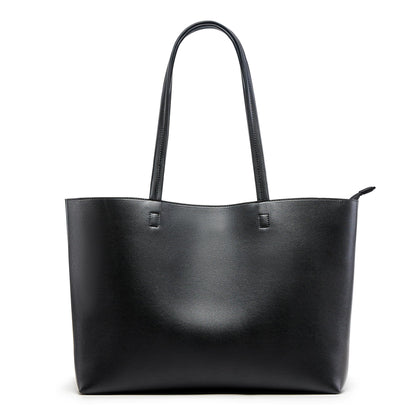 KALIDI Tote Bag Handbags for Women Large shoulder bag with Zipper Waterproof PU Women's Totes Ladies Bag for Work School Travel Daily Use (Black)