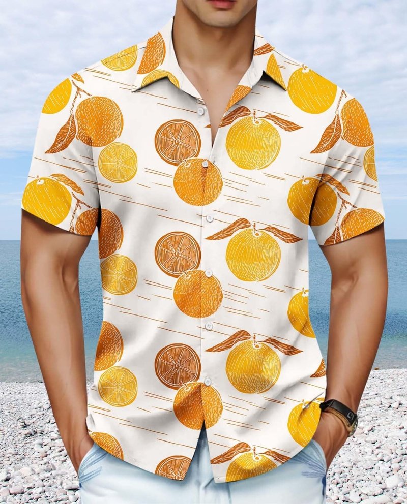 Mens Hawaiian Shirt Short Sleeve Button Down Shirts Tropical Floral Summer Beach Shirts