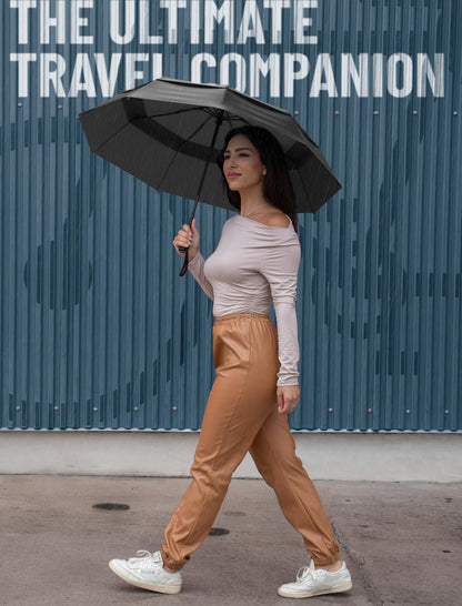 Repel Umbrella Windproof Travel Umbrellas for Rain - Easy Auto Open Close, Durable & Compact Umbrella, Strong Fiberglass Frame, Waterproof Canopy - Backpack, Purse, Portable Umbrella for Travel