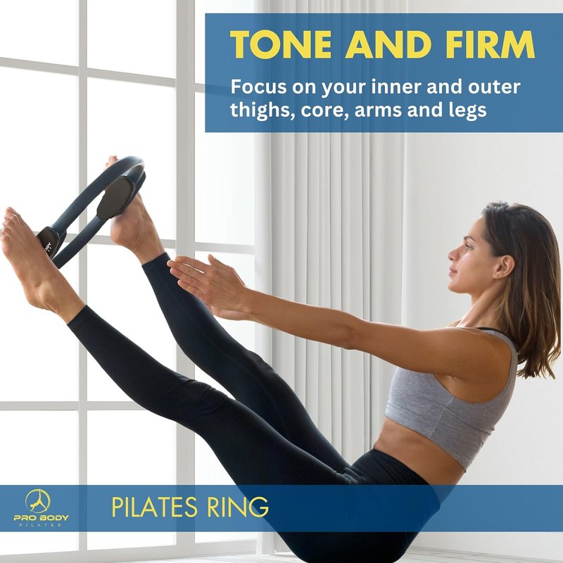 ProBody Pilates Fitness Circle - 14-Inch Ring for Toning Inner Thighs, Arms & Core