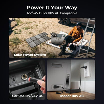 BougeRV 12 Volt Refrigerator 12V Car Fridge 23 Quart Portable Freezer Compressor Cooler 12/24V DC 110~240 Volt AC for Truck Van RV Camper SUV Travel Camping Road Trips Tailgating -8℉~50℉