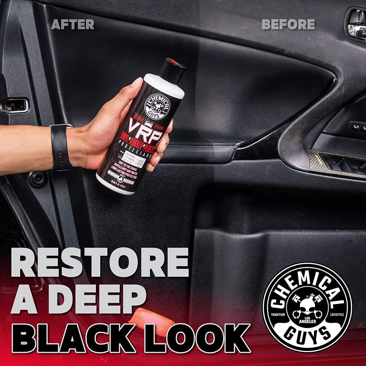 Chemical Guys TVD_107_32 VRP Vinyl, Rubber and Plastic Non-Greasy Dry-to-the-Touch Long Lasting Super Shine Dressing for Tires, Trim and More, Safe for Cars, Trucks, SUVs, RVs & More, 32 fl oz