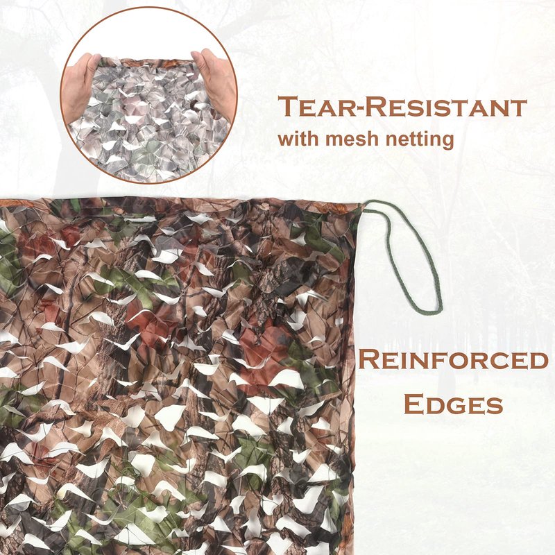FullLit Camo Netting, Camouflage Net Blinds (Camo Bionic Leaves, 6.5ftx10ft)