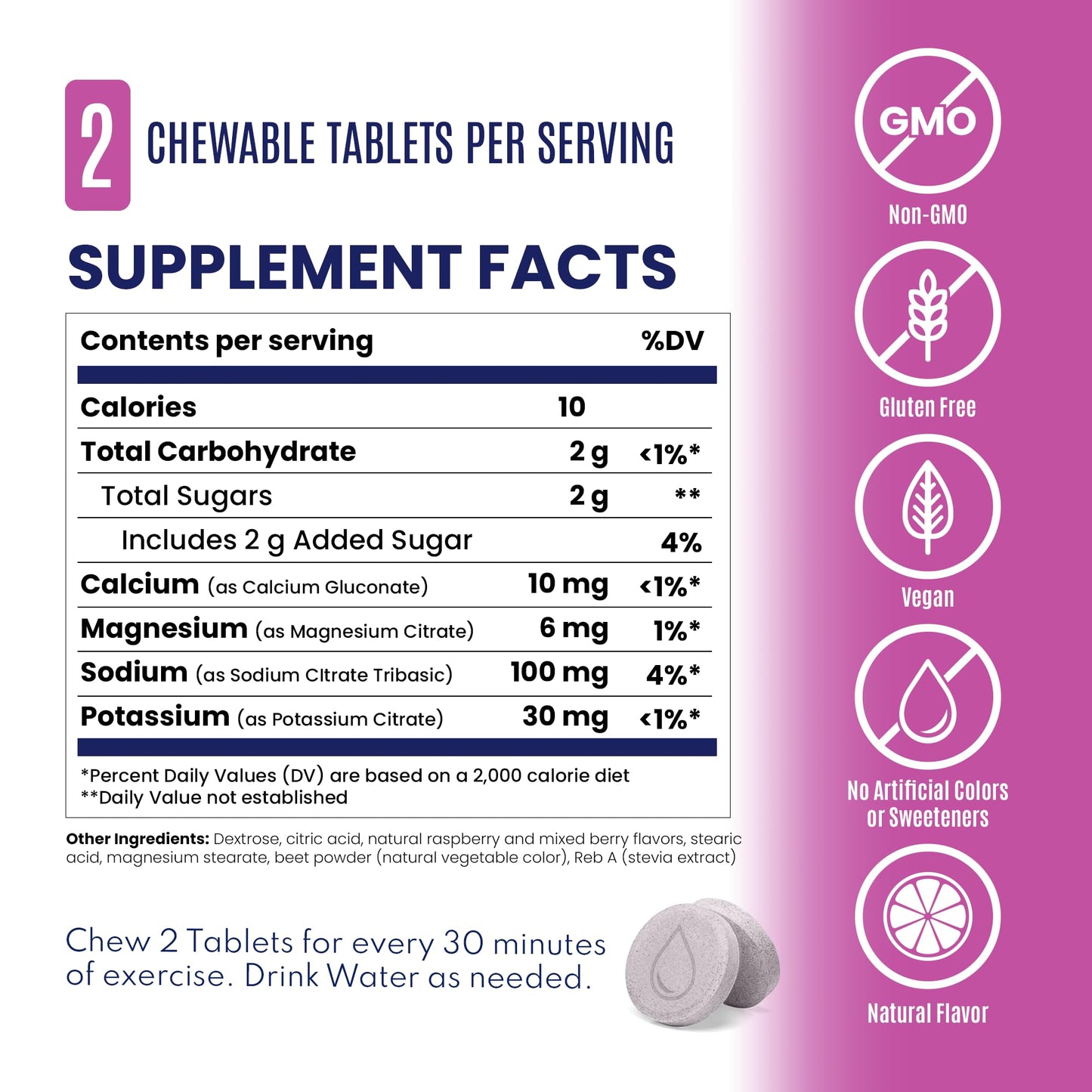 SaltStick FastChews Electrolytes - 60 Chewable Electrolyte Tablets - Salt Tablets for Running, Fast Hydration, Leg Cramps Relief, Sports Recovery - Non-GMO, Vegan, Gluten Free (Mixed Berry)