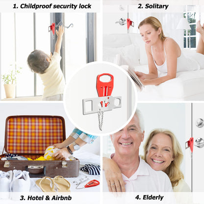 AceMining Portable Door Lock Home Security Door Lock Travel Lockdown Locks for Additional Safety and Privacy Perfect for Traveling Hotel Home Apartment College