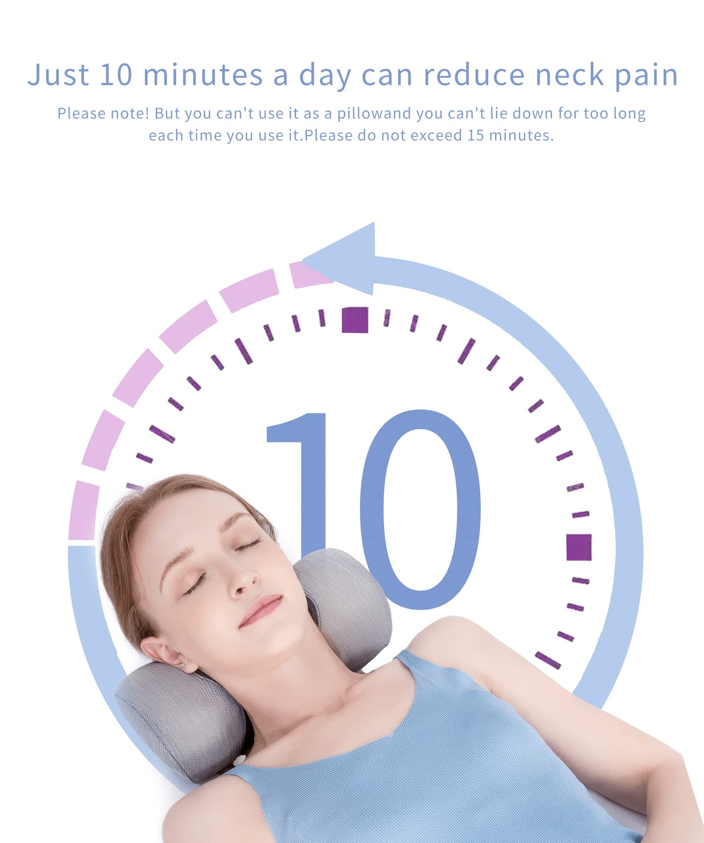 Bespilow Small Neck Roll Pillow,Say Goodbye to Neck Pain, Cervical Memory Foam Pillow for Tension Muscle Relief, Contour Support, Shoulder Pain Relaxer with Breathable Pillowcase, Odorless