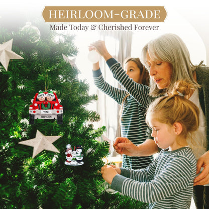 Personalized Large Family of 11 Ornament 2025 | Free 24h Customization | Laser Engraved Snowman Christmas Ornaments for Tree | Custom Gift Wrapped Festive Holiday Keepsake for Eleven Persons