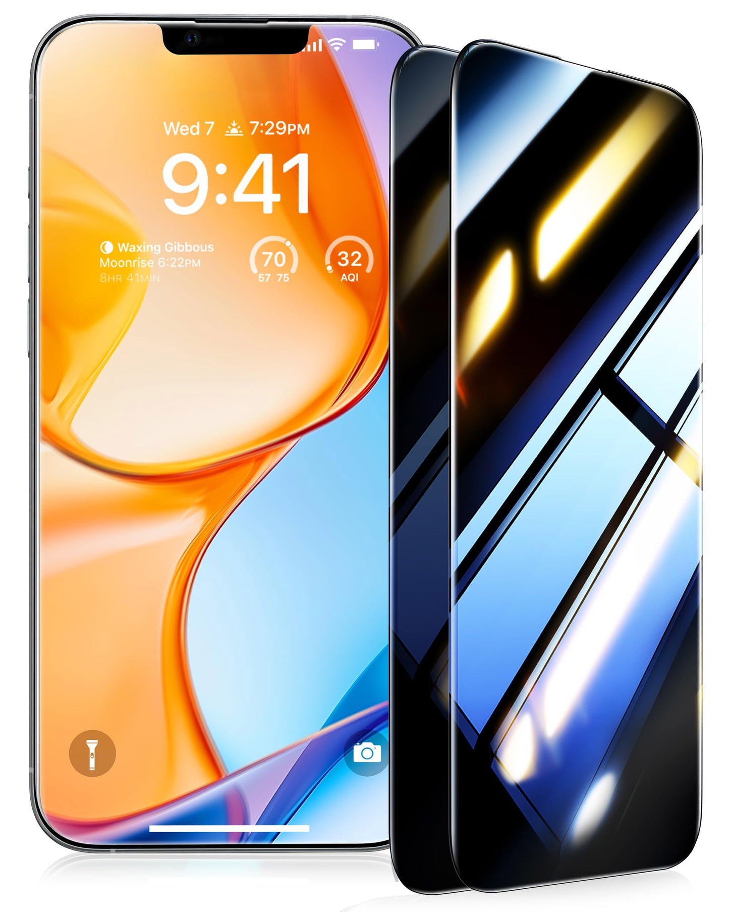 UltraGlass 9H+ Glass for iPhone 15 Pro Max Privacy Screen Protector [Invisible Privacy Armor] Screen Protector 15 Pro Max Tempered [Full Coverage & Longest Durable] 15 ProMax, 2 Pack