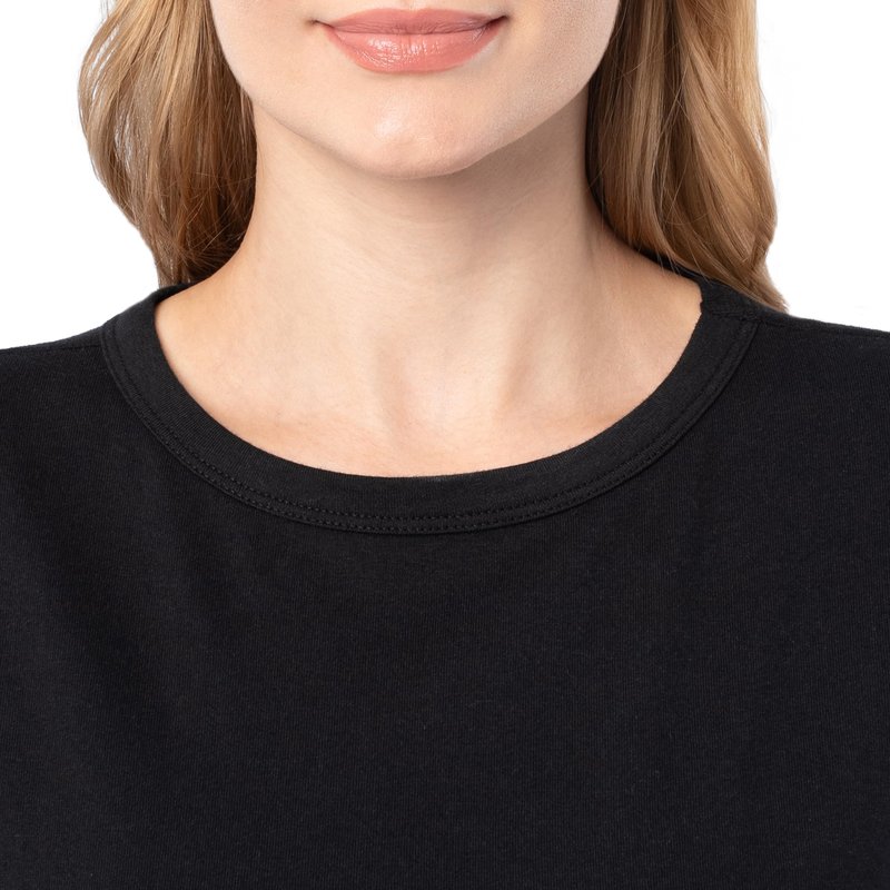 Fruit of the Loom Women's Short Sleeve Crew Neck T-Shirt, 2 Pack, Grey Heather/Black, Large