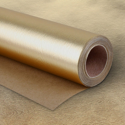 WRAPAHOLIC 30 Inch Gold Wrapping Paper Roll - Jumbo Roll Basic Texture Matte Gold for Birthday, Holiday, Wedding, Baby Shower Wrap - 30 inch x 16.5 feet
