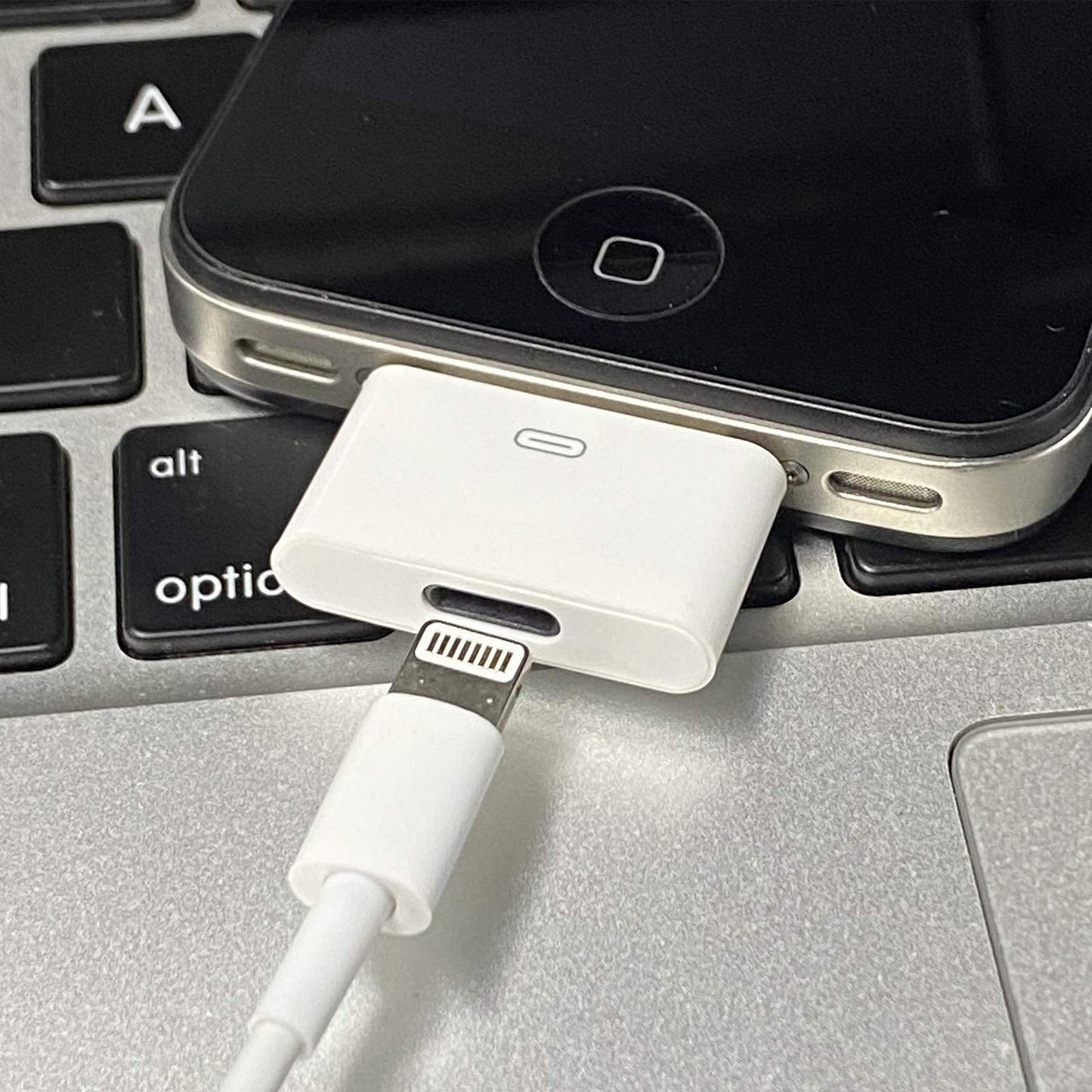 Lightning to 30 Pin Adapter Charging Sync Connector 8 Pin Female to 30 Pin Male Adapter Adapter for Select iPhone, iPad and iPod Models (White)