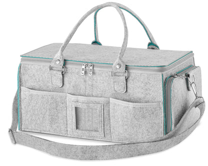 HBlife Baby Diaper Caddy Organizer, Nursery Storage Bin, 16" x 10" x 7" Large Portable Basket Shower Gift Newborn Essentials Baby Registry Must Haves Items-Green