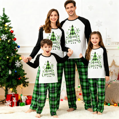 Awoscut Christmas Family Matching Pajamas Christmas Pjs Holiday Nightwear Sleepwear Sets Long Sleeve Pjs(S#697, Mom, M)