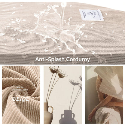 KALIDI Corduroy Tote Bag, Zipper Messenger Bag Shoulder Hobo Crossbody Bag Casual Work Colledge Shopping Women