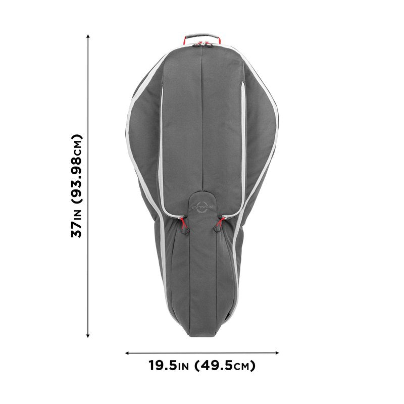 Allen Company Titan Krait Crossbow Case (37"x19.5") Fits Most Narrow Width Bows - Gray/Red - Padded Case - Carry Handle, Backpack Straps - 2 Oversized Pockets for Bolts, Quivers - Crossbow Accessories