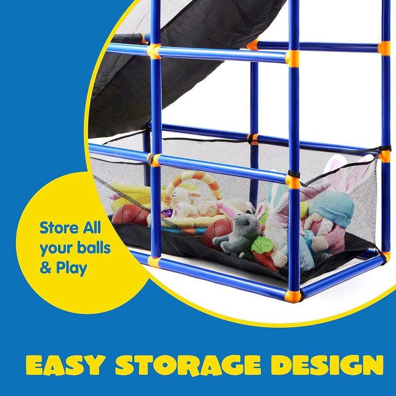 JOYIN Arcade Basketball Game Set with 4 Balls and Hoop for Kids 3+ Years Old Indoor Outdoor Sport Play - Easy Set Up - Air Pump Included - Ideal for Competition