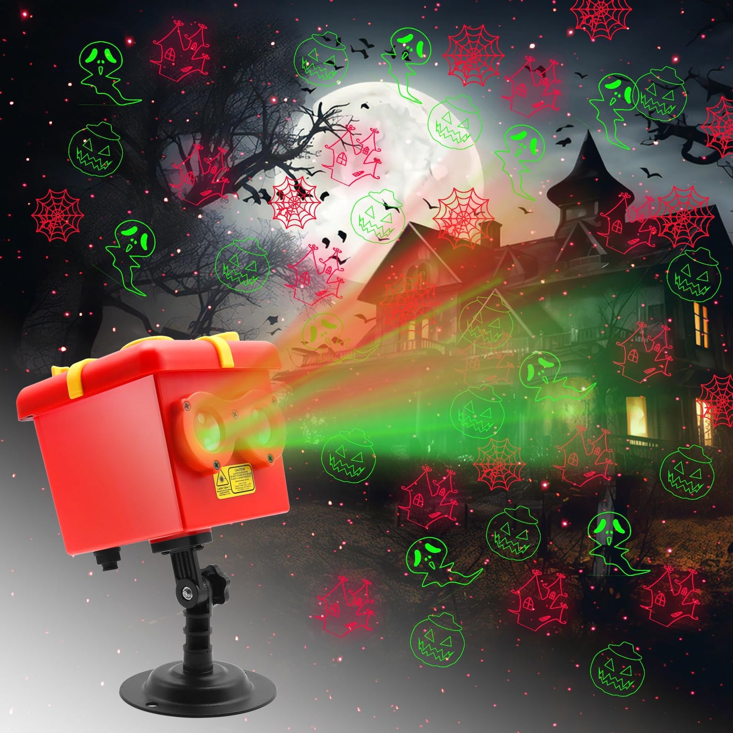 Christmas Halloween 13 Patterns Themes Gift Box Projector Lamp,Led Projector Lights with Remote Control,IP65 Waterproof Garden Decoration Lights,Indoor Outdoor Holiday Decor,Festival Gifts